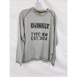 DEWALT Utah Graphic Long Sleeve Heather Gray T-Shirt Men’s SZ M